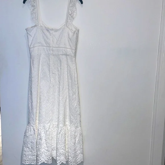 Parker Genevieve Long Eyelet Dress - Ivory - Picture 7 of 9